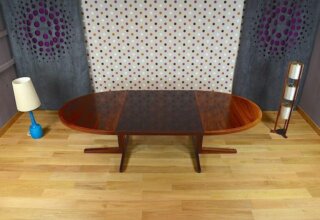 Table Ovale Danoise en Palissandre de Rio Vintage 1960 par John Mortensen