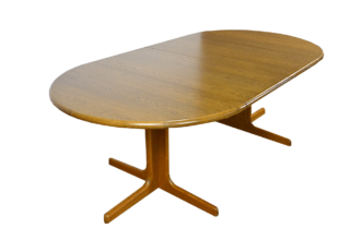Table Vintage Ronde / Ovale Pied Central 1960
