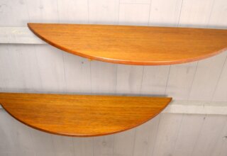 Paire d'Étagères Scandinave en Teck Vintage 1960