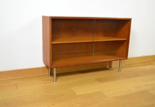 Étagère Vitrée Design Scandinave en Teck Vintage 1960