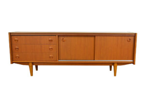 Enfilade Basse Scandinave en Teck Vintage 1960