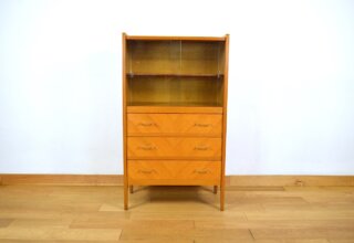 Meuble Pieds Compas en Chêne Blond Vintage 1960