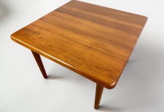 Table Basse Carrée Design Scandinave en Teck Vintage 1960